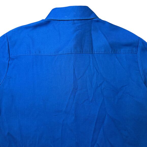 Hinson Wu Margot Long Sleeve Double Face Button Up Shirt Blue & Teal Medium - Picture 8 of 11